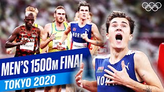 Ingebrigtsen breaks OLYMPIC RECORD  Mens 1500m final at Tokyo 2020 [upl. by Yessydo]