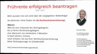 Frührente beantragen aber vor dem Antrag Vorbereitung Hausaufgaben Video [upl. by Euqinimod]