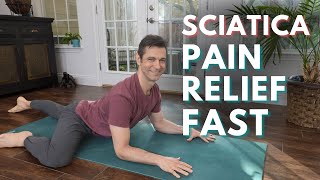 Sciatica Pain Relief Exercises for FAST Relief  David O Yoga [upl. by Mazlack]