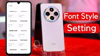 How to change Font Style in Redmi A4  Redmi a4 5g font style  Redmi A4 me font change kaise kare [upl. by Welcome877]