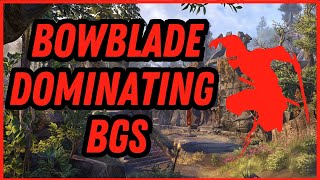 ESO PvP  Nightblade with Bow SHREDS in BGs  Battleground Chronicles [upl. by Latimer]