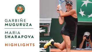 Garbine Muguruza vs Maria Sharapova  QuarterFinal Highlights I RolandGarros 2018 [upl. by Anaeerb434]