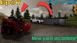 Fs22 Goldcrest Valley Ep7 Land clearing for the future lawncare yard [upl. by Dnomyad90]