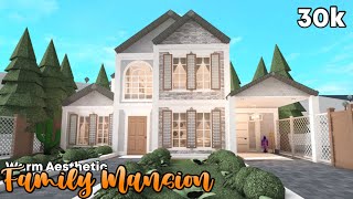 Bloxburg 30k Warm Aesthetic Family Mansion FULL BUILD  Roblox [upl. by Aprilette]