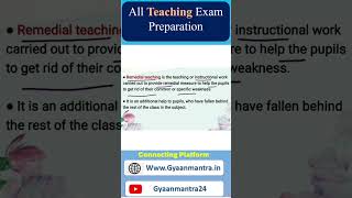 Remedial Teaching  remedial teaching for ctet shorts ctet ctetexam ctetpreparation [upl. by Landmeier593]