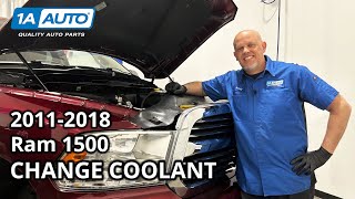 How to Change Coolant 20112018 Ram 1500 [upl. by Orvie]