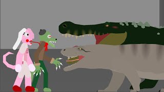 Arty amp Cammy VS Deinosuchus amp Megalania [upl. by Pownall957]