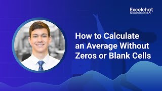 How to Calculate an Average Without Zeros or Blank Cells [upl. by Ewart916]