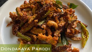 Wedding Style Dondakaya Pakodi  Ivy Gourd Pakodi  Fry Recipe [upl. by Enortna]