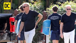 Kevin Costner spends time with his surfing son in Santa Barbara as his exwife romances Josh Connor [upl. by Naugan]