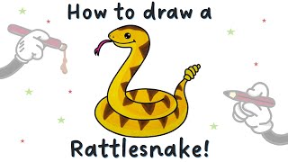 How to draw a Rattlesnake  Happy Fingers Kids Art [upl. by Lola344]