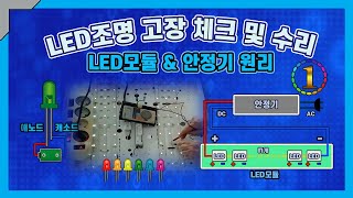 LED조명 모듈 고장 수리를 위한 기초 정보입니다 스마트홈 만들기 [upl. by Yruj]