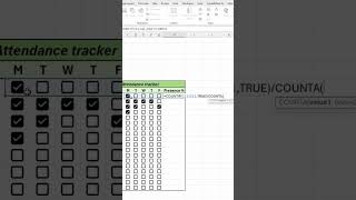 In Just 30 sec 🔥 prepare attendance tracker in excel 😍 [upl. by Ayatan]