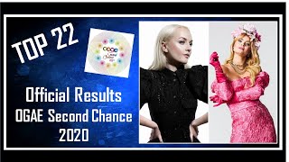 TOP 22  Official Results  OGAE Second Chance Eurovision 2020  National Final Preselections [upl. by Urd]