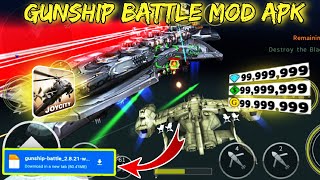 Gunship Battle Mod Apk 2024 version  Download Link All planes unlocked [upl. by Nilak]