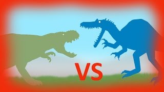 Vastatosaurus rex vs Spinosaurus  Dinosaurs battles  DinoMania [upl. by Hanikehs]