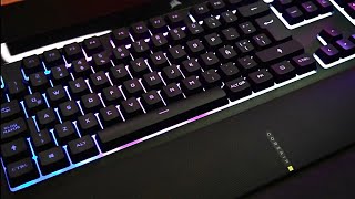 VALE LA PENA 1 TECLADO GAMER DE MEMBRANA   CORSAIR K55 RGB PRO [upl. by Airan856]