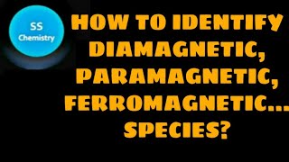 HOW TO IDENTIFY  DIAMAGNETIC PARAMAGNETIC FERROMAGNETIC ANTIFERROMAGNETIC amp FERRIMAGNETIC [upl. by Reagan]