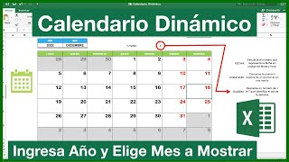 CALENDARIO Perpetuo en Excel sin MACROS Tutorial para Calendario Dinámico en EXCEL 2016 E27 [upl. by Anwahsed]