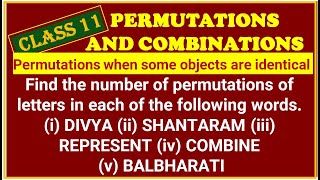 PERMUTATIONS amp COMBINATIONS when some objects are identical Find number of permutations of letters [upl. by Myranda]