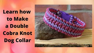 Learn How to Make a Double Cobra Knot Dog Collar [upl. by Saerdna97]