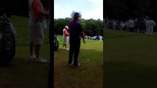 Ernie Els Golf Swing BMW PGA Championship Pro Am 2017 [upl. by Ahsram]