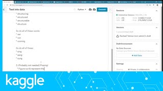 Kaggle LiveCoding How to turn text into structured data for NLP  Kaggle [upl. by Karalynn]
