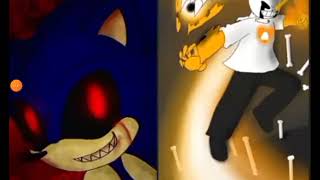 Sonic the hedgehog sonic exe vs Ultratale sans stronger than you ultimate remix mashup [upl. by Yenruoc]