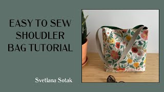 FREE PATTERN  Step By Step instructions on how to sew this easy beginner friendly SHOULDER BAG [upl. by Adnuhsal179]