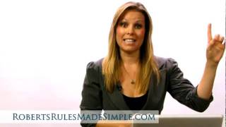 Roberts Rules of Order  How to Be an Effective Chair What to say when [upl. by Nyvets]