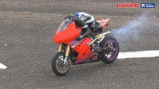 FAST NITRO RC MOTORBIKE races ELECTRIC RIDERS Cotswold MCC [upl. by Everard160]