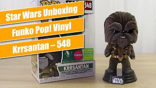 Funko Pop Vinyl Limited Edition Flocked Krrsantan 548  Star Wars Unboxing [upl. by Lorie647]