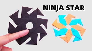 Cool origami Ninja Dart  how to make easy origami Ninja Star with paper  摺紙忍者之星—忍者飛鏢 [upl. by Aihsit]