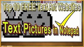 How To save Text Artspictures in Notepad  Top 10 Text art Websites  Notepad Trick [upl. by Aianat]