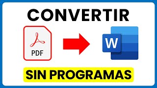 Cómo convertir PDF a WORD sin programas  Guía 2024 [upl. by Mayeda]