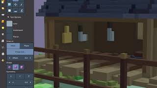 Goxel Voxel Editor Drawing a house [upl. by Asset831]