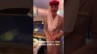 Welcome to First Class Emirates A380 in Bali [upl. by Nary]