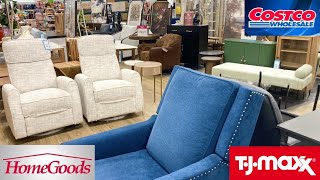 HOMEGOODS TJ MAXX COSTCO FURNITURE ARMCHAIRS TABLES DECOR SHOP WITH ME SHOPPING STORE WALK THROUGH [upl. by Thurber50]