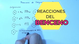 REACCIONES DEL BENCENO AROMÁTICOS [upl. by Anelis]