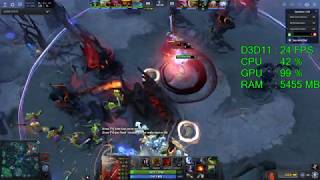 Intel UHD Graphics 630  Intel Core i58400  Dota 2 FPS Test [upl. by Yim]