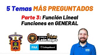 Funciones generales y Función Lineal  Los 5 temas más preguntados Examen de admisión [upl. by Falito657]