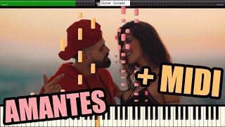 Amantes  Greeicy ft Mike Bahía PIANO TUTORIAL  FLP [upl. by Eelahs]