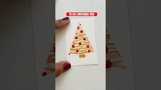 A 10 sec Christmas tree for your holiday painting or crafting handpainted easywatercolor handmade [upl. by Ynar]