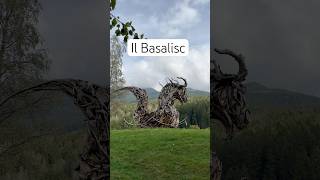 Il Basalisc una scultura dell’artista Martalar in Valcamonica a Cevo opera legno [upl. by Yror]