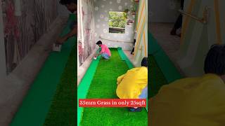 DIY Budgeted Terrace garden floor makeover diy terracegarden makeover grass short homedecor [upl. by Duile393]