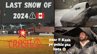 Winter snow storm in canada 🇨🇦 😨in springs Canada international student vlog🥶 [upl. by Ettenwad]