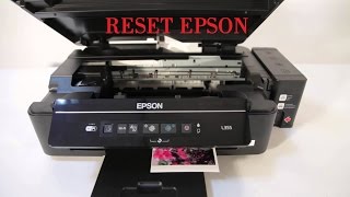 Epson L355 e outras resetar nível de tinta sem programa reset tutorial impresoras L355 L210 l800 [upl. by Ahtennek]