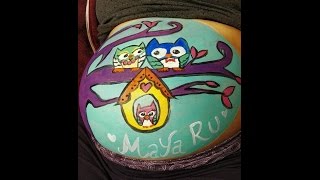 DIPINTO SU PANCIA IN GRAVIDANZA  BELLY PAINTING MAKEUP TUTORIAL [upl. by Rozamond]