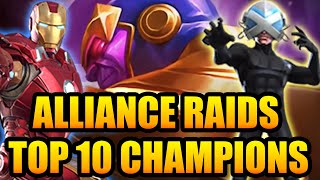 Top 10 Champions for Alliance Raids  Marvel Contest of Champions [upl. by Vivl]