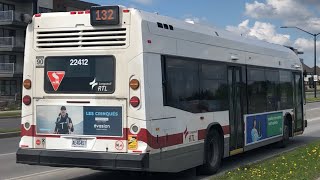 RTL Longueuil 2024 Novabus lfs HEV Hybrid 22412 Quick ride on route 132 [upl. by Mellette]